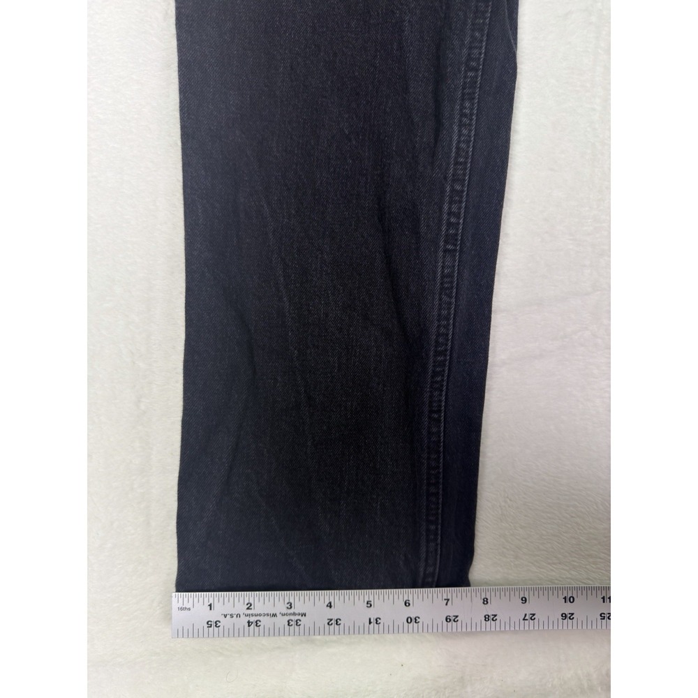 Abercrombie And Fitch Jeans Womens 29 Black Denim 90s Straight Mid Rise Stretch - Picture 6 of 9